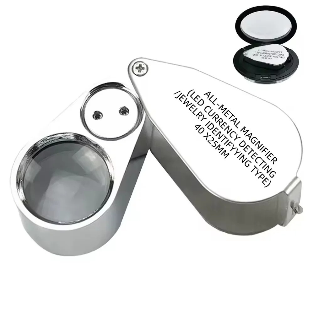 Body Jewelry Repair - Lupa jubilerska z podświetleniem 40X, szkło