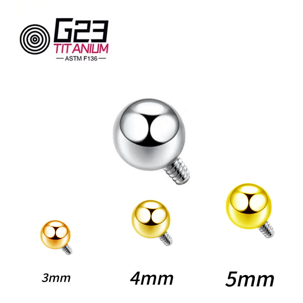 Body Jewelry Replacement Ball - Hurtownia 10/50 szt. Tytanowe 14G 16G