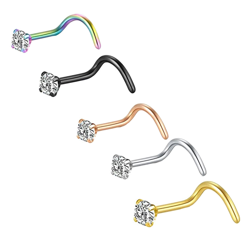 Body Jewelry Surgical Steel - 20G Kolczyki do nosa, sztyfty ze