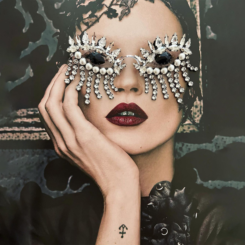 Body Jewelry Retainers - Stonefans Tassel okulary ramka dla kobiet