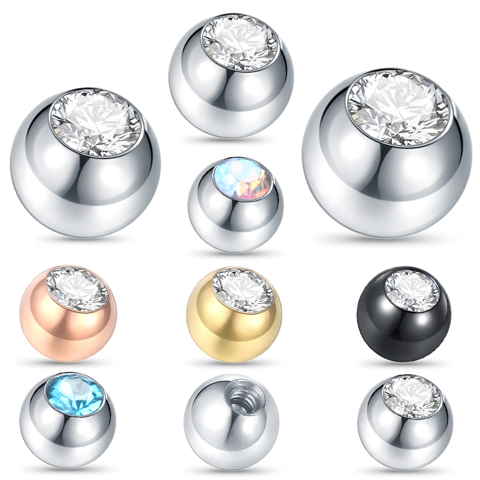 Body Jewelry Replacement Ball - 10PC kulki śrubowe ze stali nierdzewnej