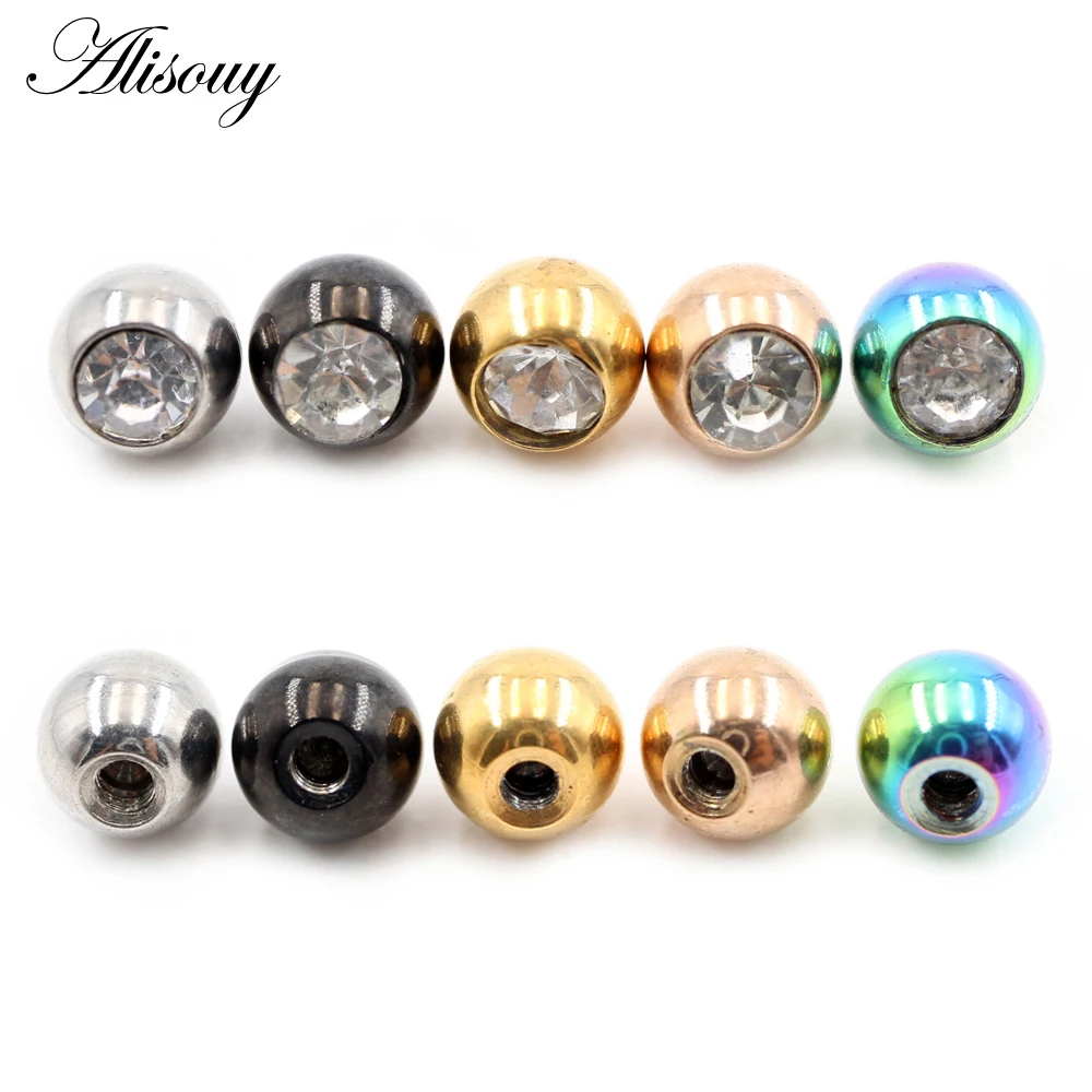 2 sztuki, 14G/16G, cyrkonie, s – Body Jewelry Replacement Ball recenzja i cena