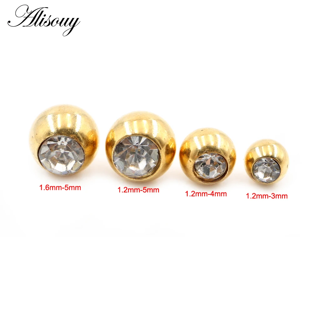 2 sztuki, 14G/16G, cyrkonie, s – Body Jewelry Replacement Ball recenzja i cena