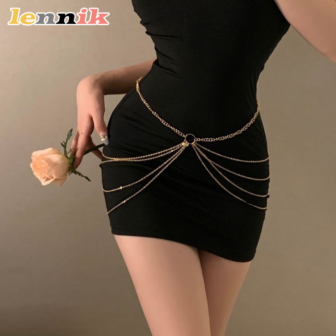 LENNIK Metalowy łańcuszek na t – Body Jewelry For You recenzja i cena