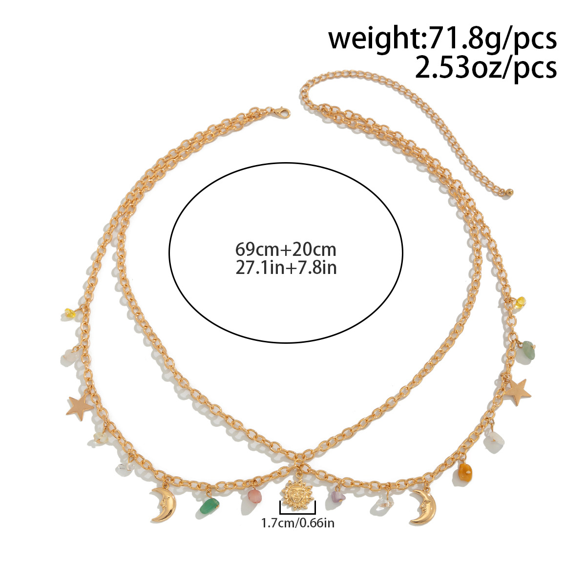 Boho gwiazda księżyc słońce wi – Body Jewelry For You recenzja i cena
