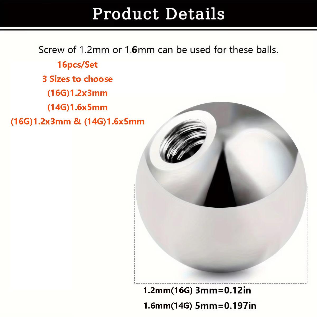 16 sztuk mieszanych kolorów ku – Body Jewelry Replacement Ball recenzja i cena