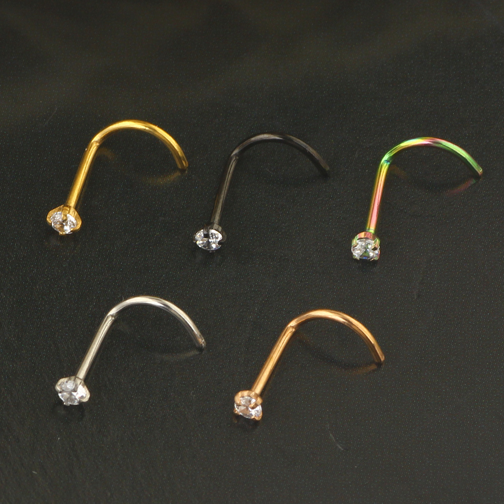 20G Kolczyki do nosa, sztyfty  – Body Jewelry Surgical Steel recenzja i cena